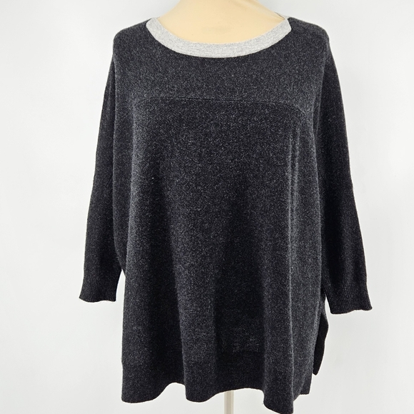 Duffy Bateau Neck Cashmere Sweater in Charcoal Gray Size XS - Picture 1 of 10